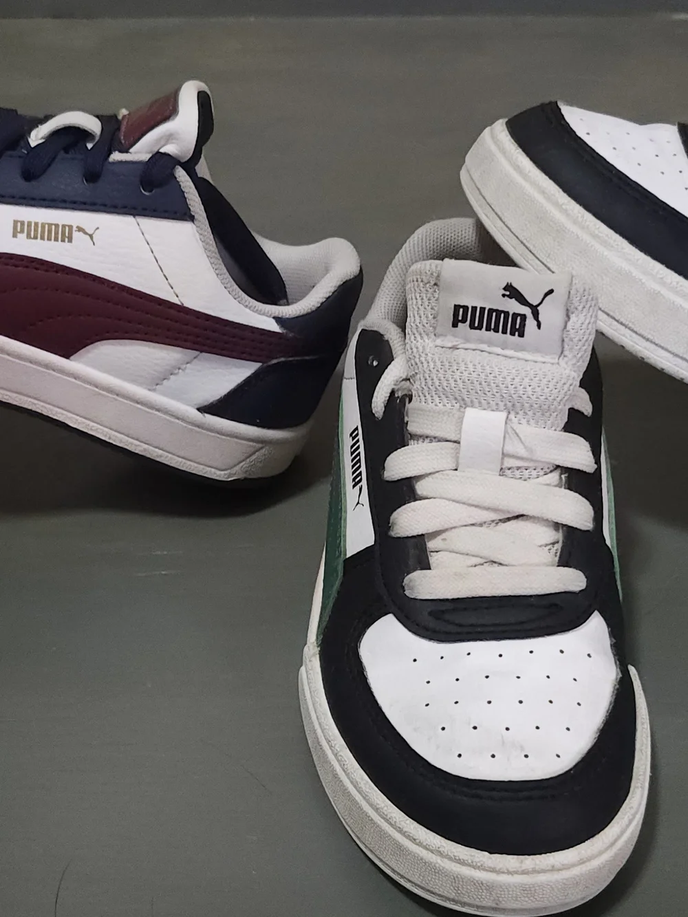 Puma Kids' White Black Green & White Maroon & Blue Classic Low-Top Sneakers